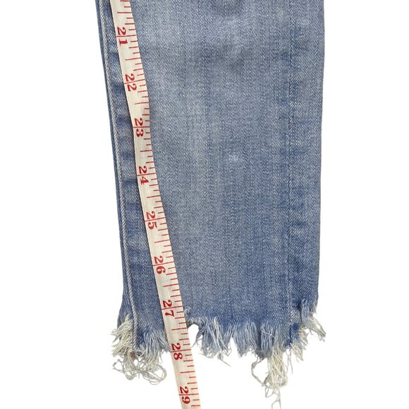 American Eagle Women's Size 2 Ripped Skinny Jeans Distressed Jegging Light Wash - Picture 11 of 13